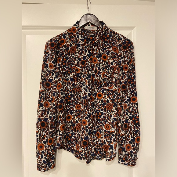 Jasmin Tops - #47 Jasmin button down blouse in beautiful floral.